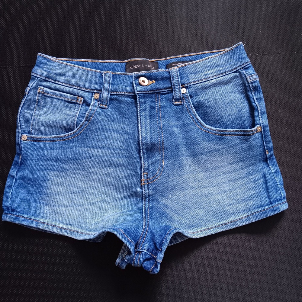 Kendall + Kylie The Drifter High Rise Denim Shorts Blue Size 7/28